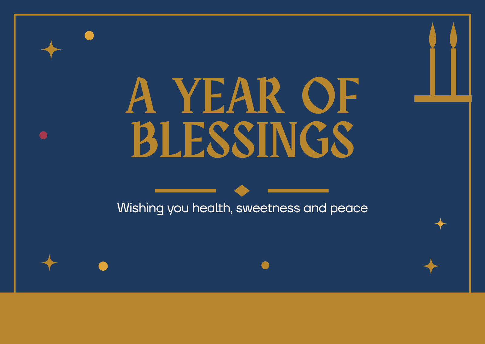 A Year of Blessings card